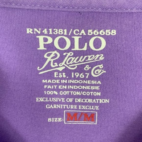 Polo by Ralph Lauren Purple Short Sleeve T-Shirt - Picture 6 of 7